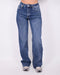 tall wide leg stretch jeans medium blue