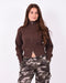 zipper knit vest brown