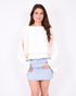 layered flowy top ecru