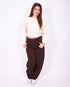 petit balloon stretch jeans brown