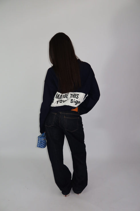 priority 'sign' polo longsleeve navy