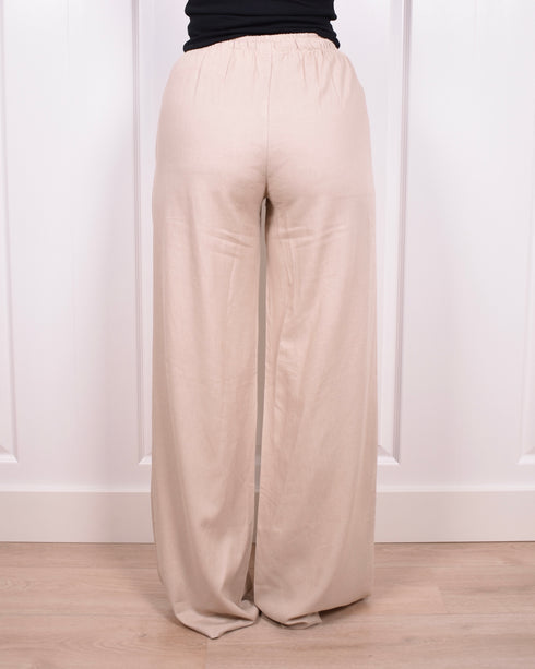 Linnen pants beige