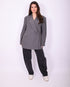 bibi boxy fit blazer dark grey