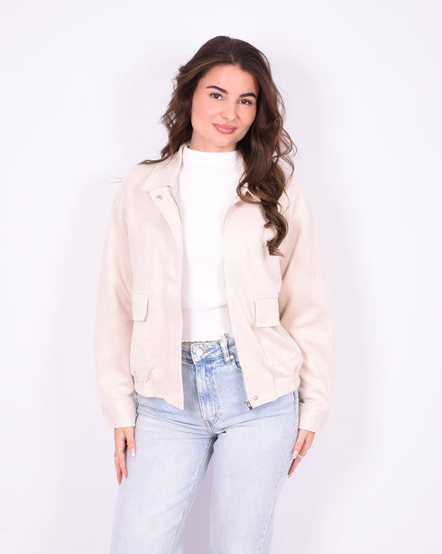 sienna suede jacket creme
