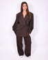 katy oversized blazer brown