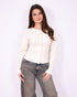 knit snatch top creme