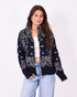 Paisley knit vest navy