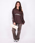 Off shoulder Longsleeve Brown