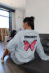 Priority butterfly longsleeve grey/pink