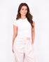 Double short sleeve tee white