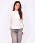 Flared sleeve bow top crème