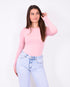 basic long sleeve top pink
