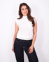 sequin spencer top white