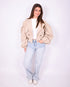 Bomber trenchcoat beige
