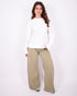 Didi Wide leg jeans matcha green