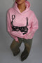 Priority spice lace hoodie pink