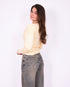 knit snatch top yellow