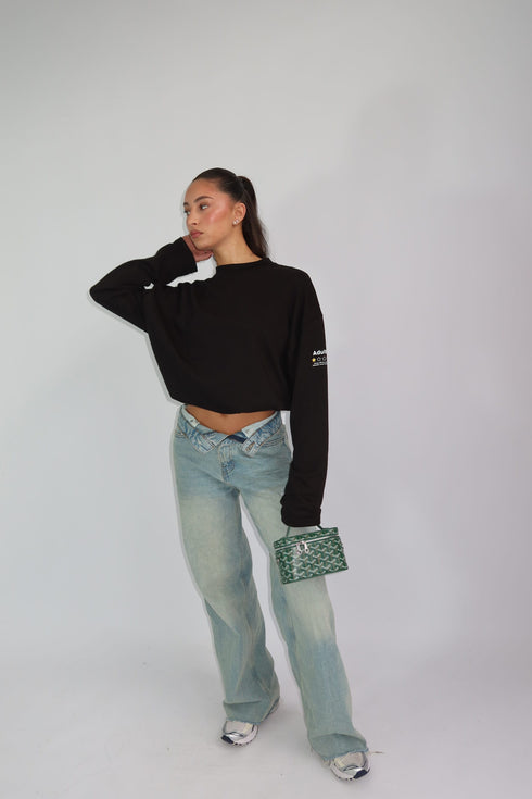 priority adulting longsleeve black