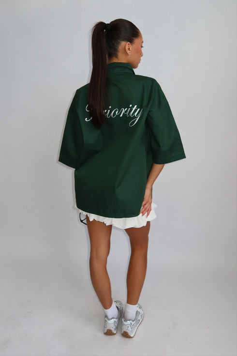 priority boxy fit blouse green