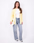 striped knit vest yellow