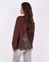 Lace split longsleeve brown