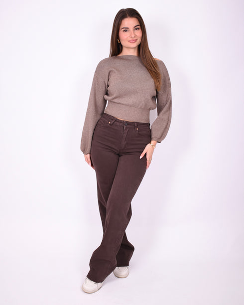 brown tall stretch jeans 3636-C