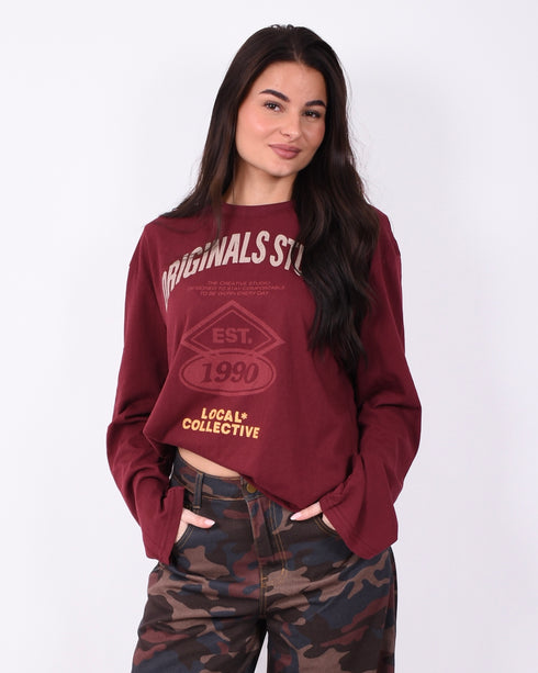 studio longsleeve bordeaux