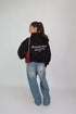 Priority destroyed hoodie black