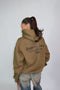 Priority destroyed hoodie kaki