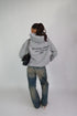 Priority destroyed hoodie grey