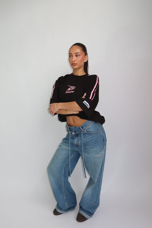 prty tee black/pink
