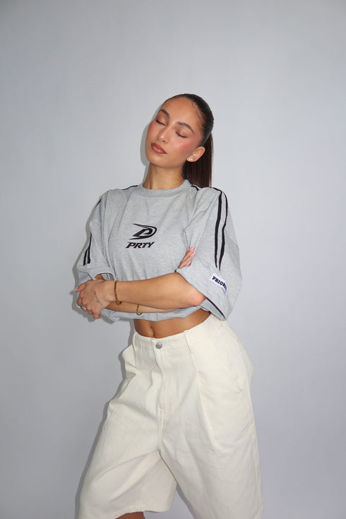 prty tee grey/black