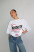 priority peace tee white