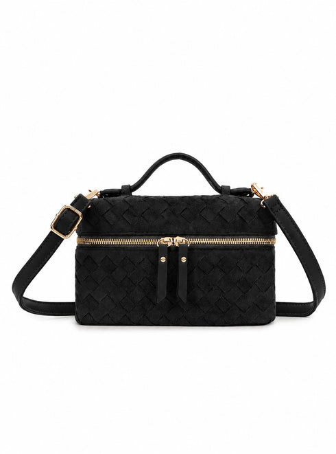 elise braided bag black
