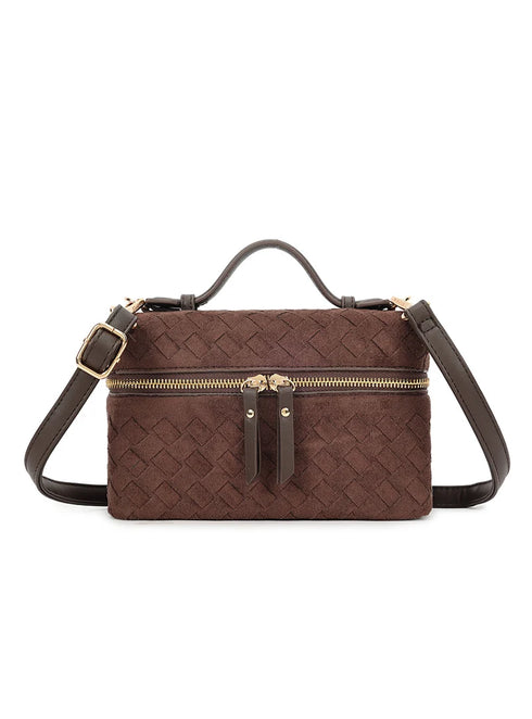 elise braided bag brown