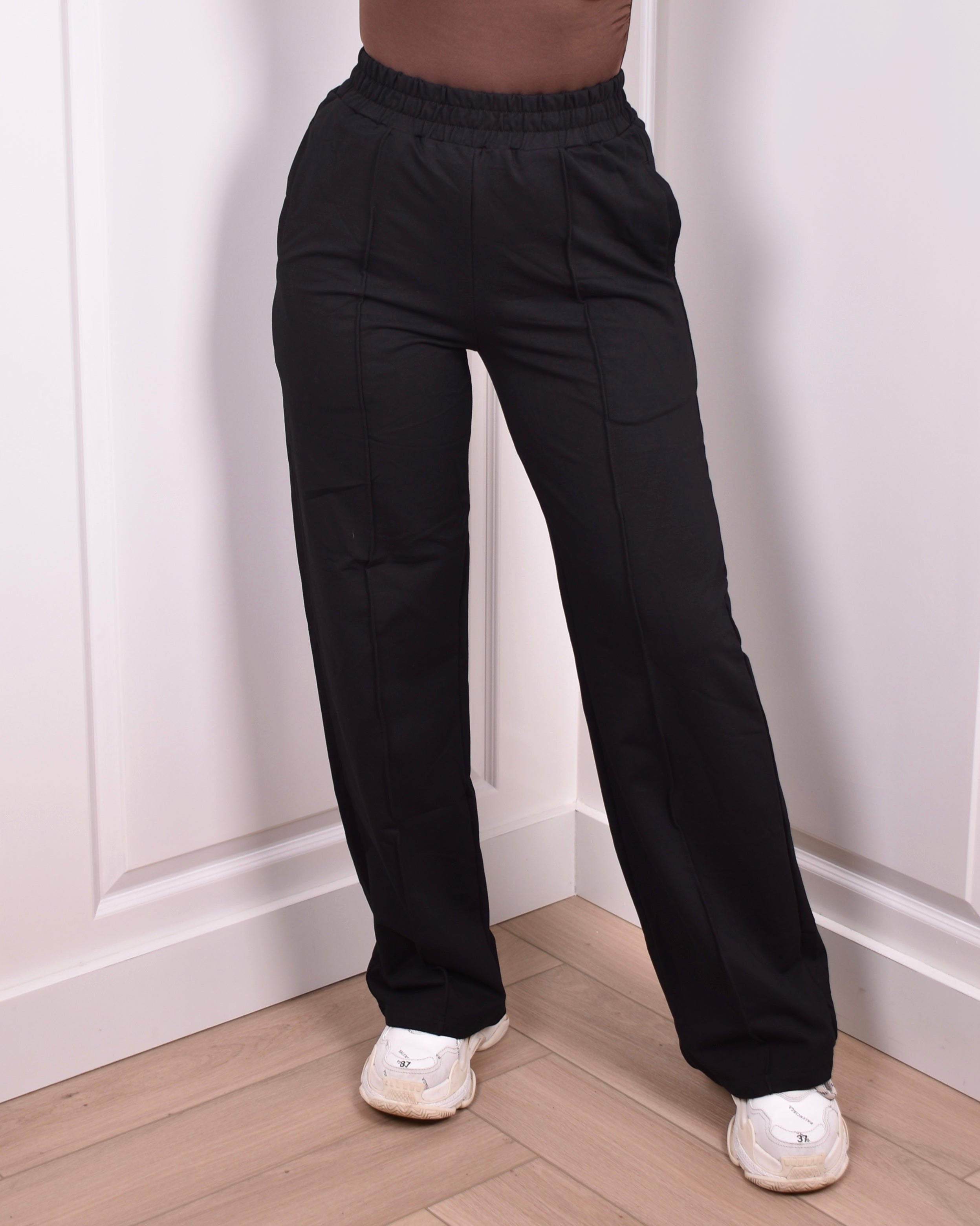 Black straight leg sales joggers